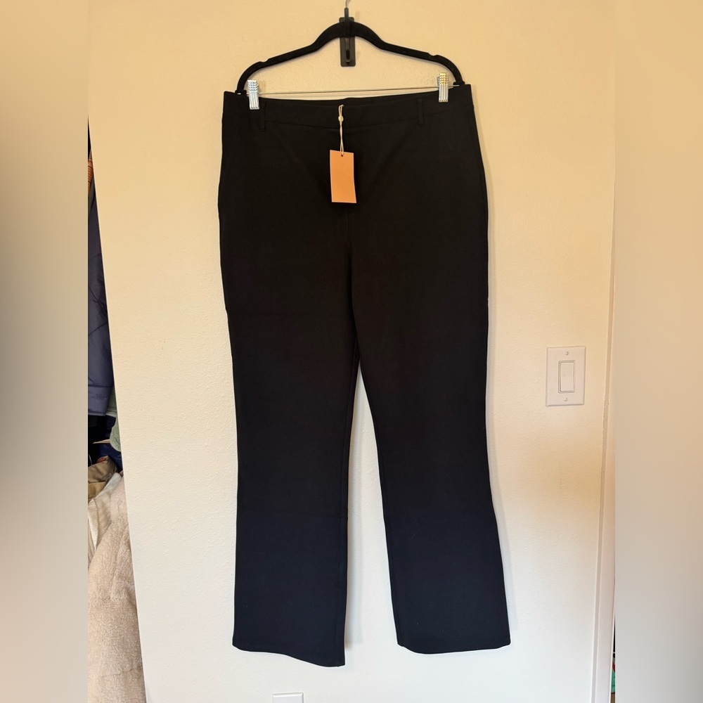 NEW Quince Ultra Stretch Ponte Bootcut Pants Black Size XL Professional NWT - Picture 4 of 11